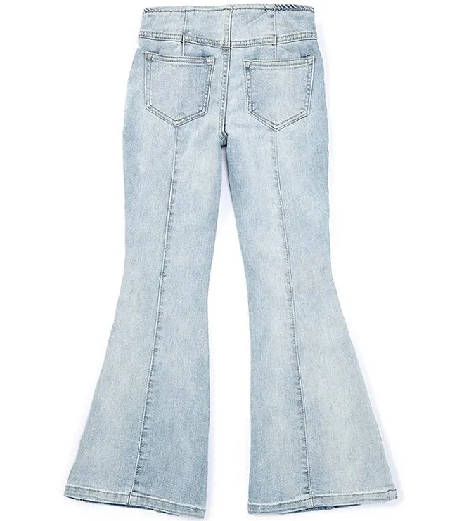 Chelsea Violet Girls Big Girls 7 16 Light Wash Seamed Flare Pull