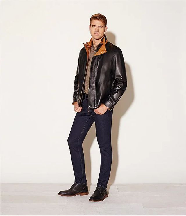 Daniel cremieux leather sales jacket
