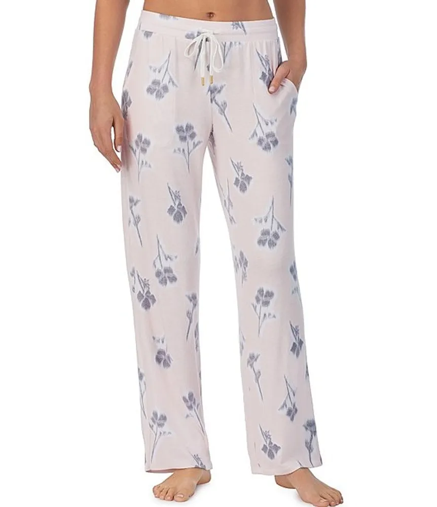 Donna Karan Brushed Marl Jersey Rose Print Coordinating Long Sleep