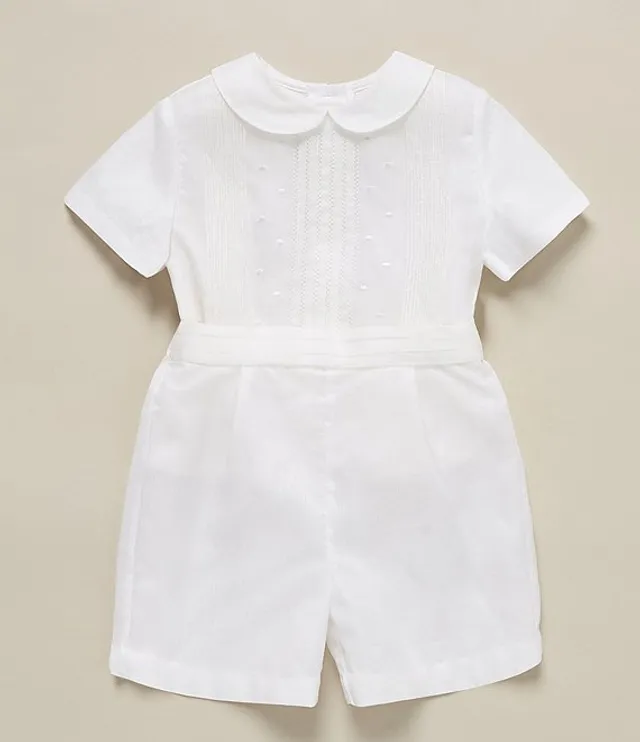 Edgehill Collection Baby Boys 3 24 Months Peter Pan Collar Short