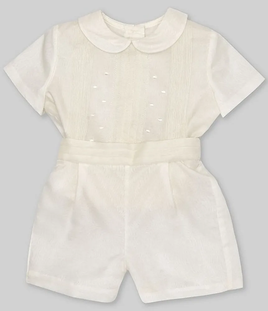 Edgehill Collection Baby Boys 3 24 Months Peter Pan Collar Short
