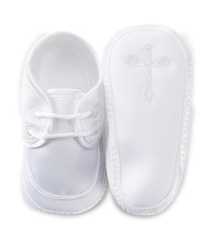 Edgehill Collection Kids Embellished Christening Crib Shoes
