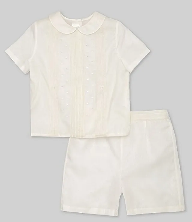 Edgehill Collection Little Boy 2T 4T Peter Pan Collar Short Sleeve