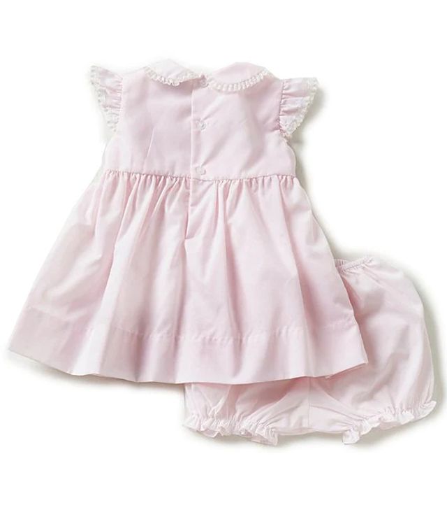 Friedknit Creations Baby Girls 3 9 Months Flutter Sleeve Smocked