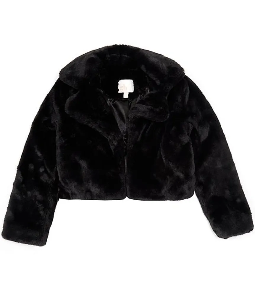 GB Big Girls 7 16 Short Faux Fur Jacket CoolSprings Galleria