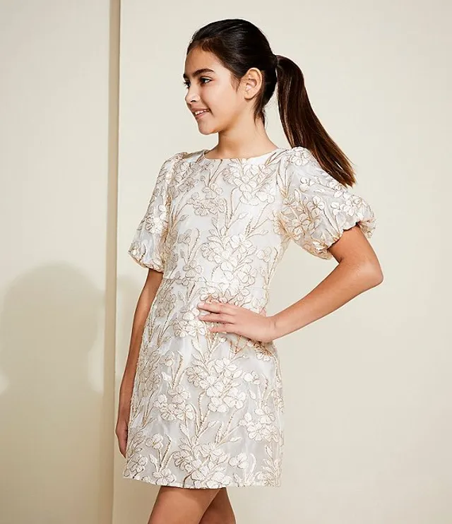 GB Big Girls 7 16 Brilliant Floral Metallic Dress Hamilton Place