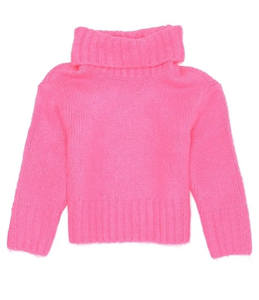 GB Little Girls 2T 6X Long Sleeve Oversized Turtleneck Sweater