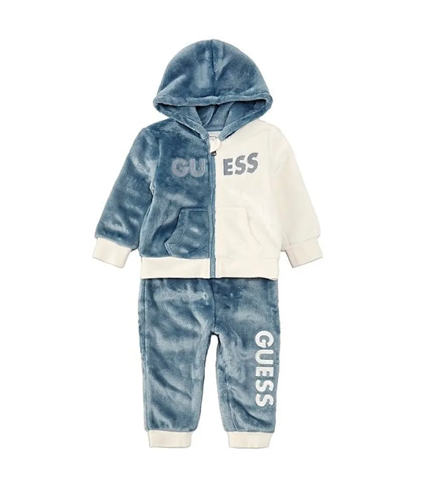 Guess Baby Boys 3 24 Months Long Sleeve Color Block Faux Fur