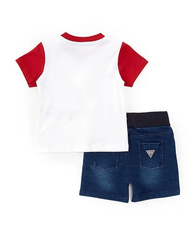 Guess color block shorts top