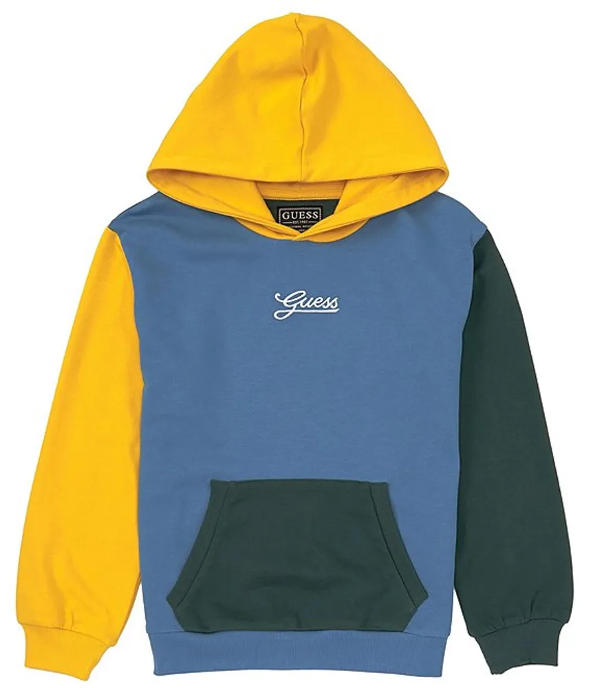 Guess blue hoodie deals