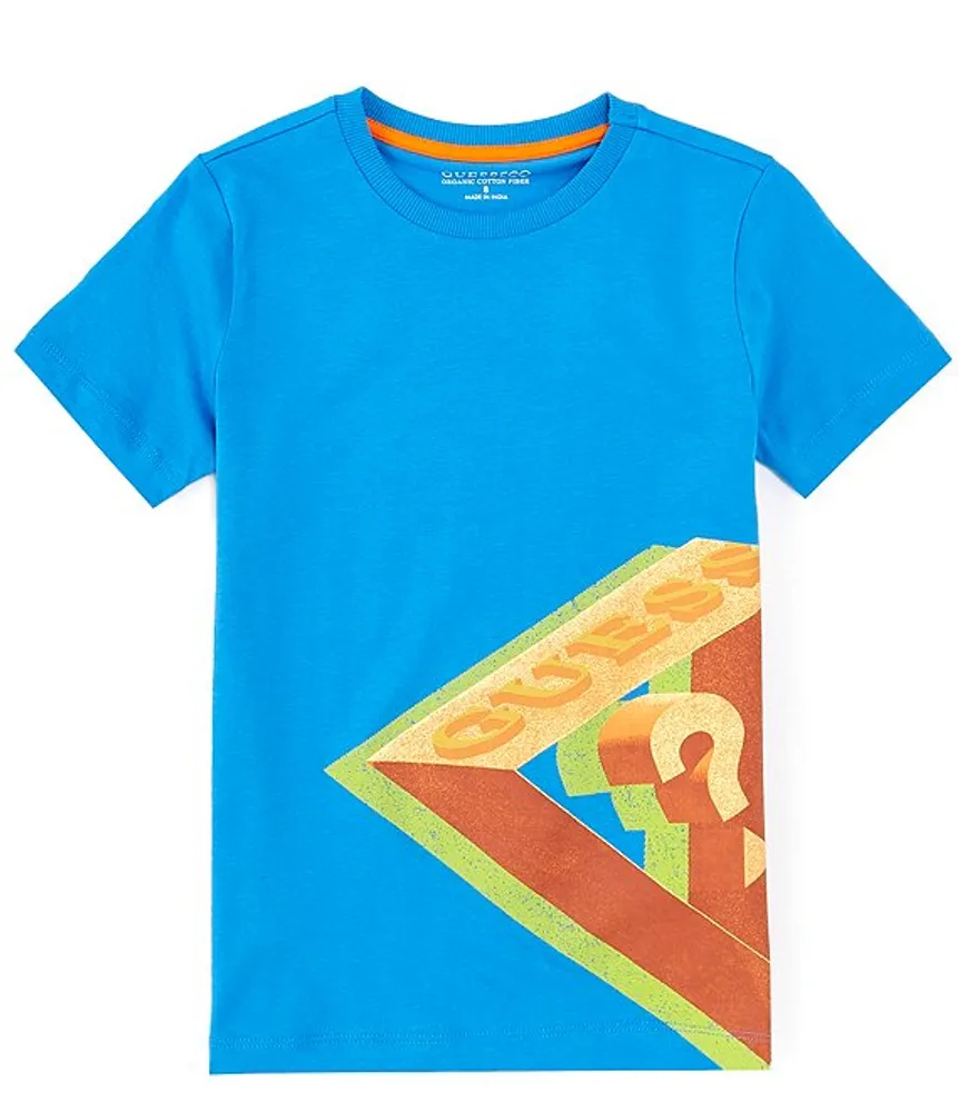 Blue and yellow guess shirt sale