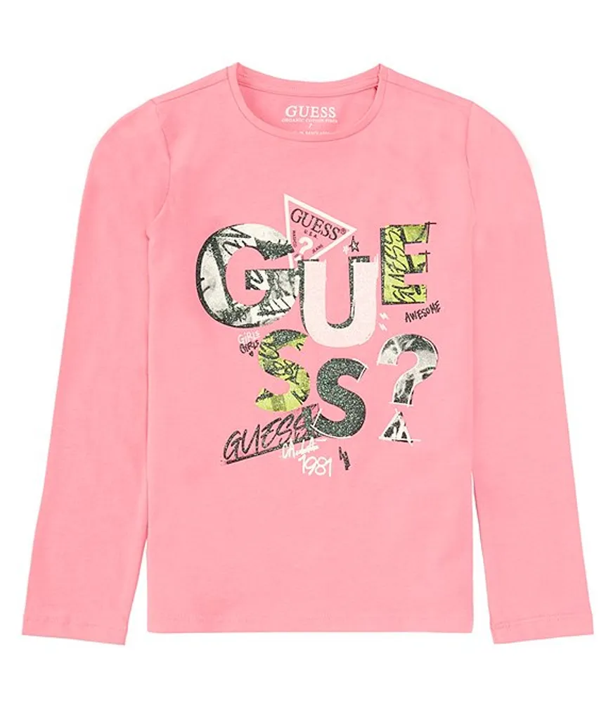 Guess pink best sale long sleeve