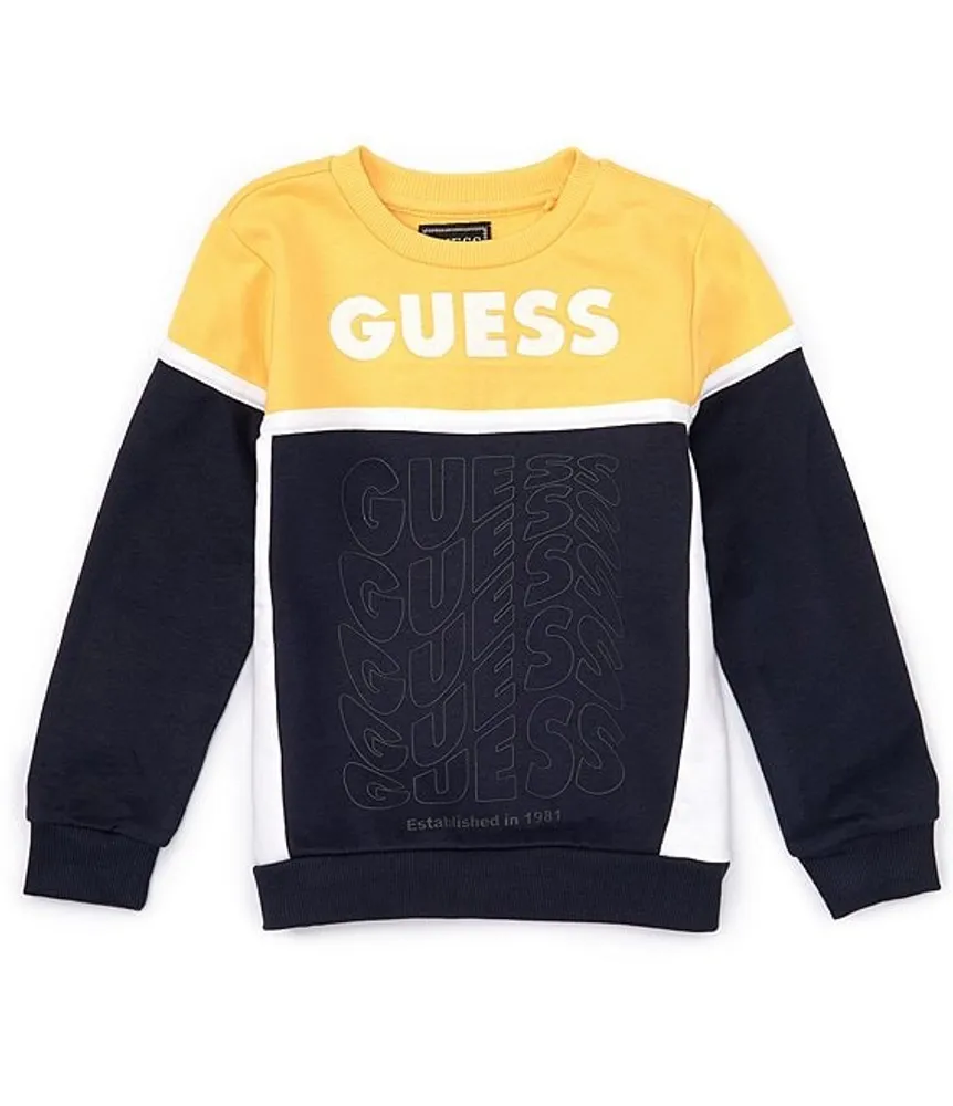 Guess yellow sweatshirt hotsell