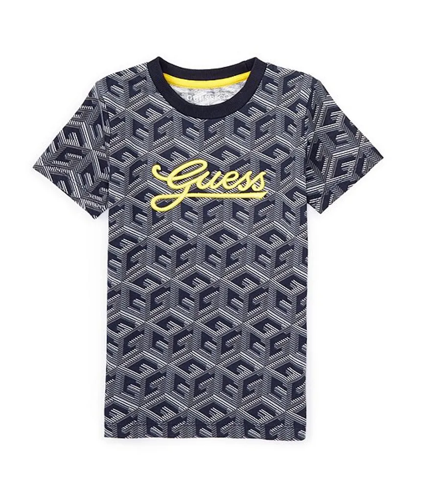 Guess Little Boys 2T 7 Short Sleeve Printed Monogram T Shirt