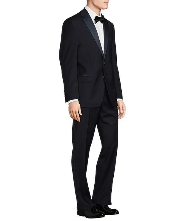 Hickey Freeman Classic Fit Flat Front Solid 2 Piece Tuxedo Suit