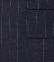 Hickey Freeman Classic Fit Flat Front Stripe Pattern 2 Piece Suit