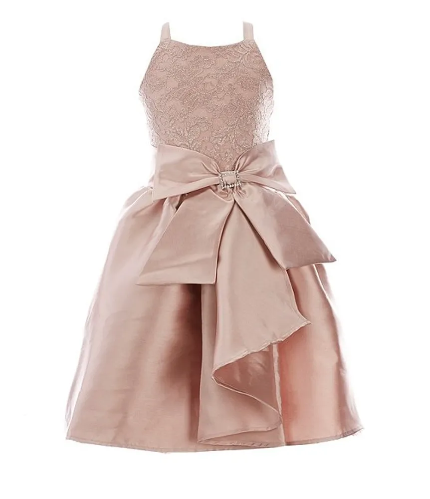 Honey and Rosie Big Girls 7 16 Embellished Oversized Bow Dress