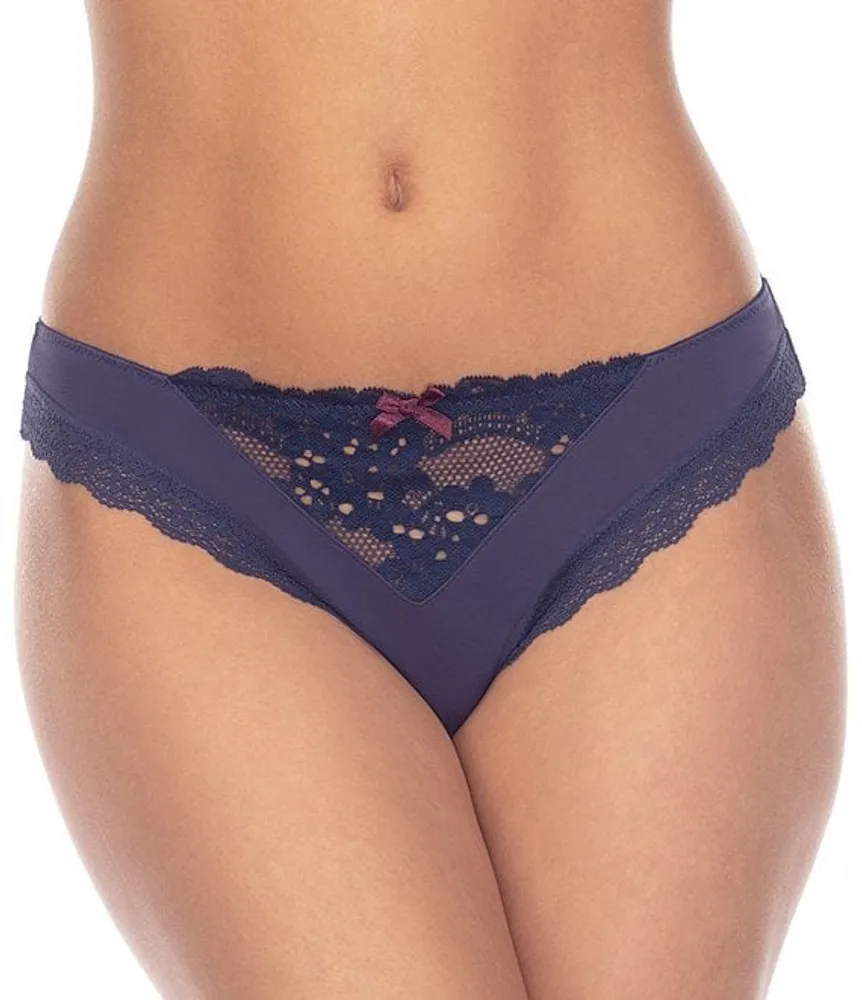 Honeydew Intimates Willow Lace Edge Thong CoolSprings Galleria