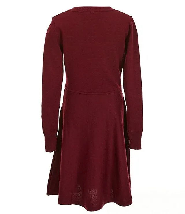 Dillards burgundy best sale dress