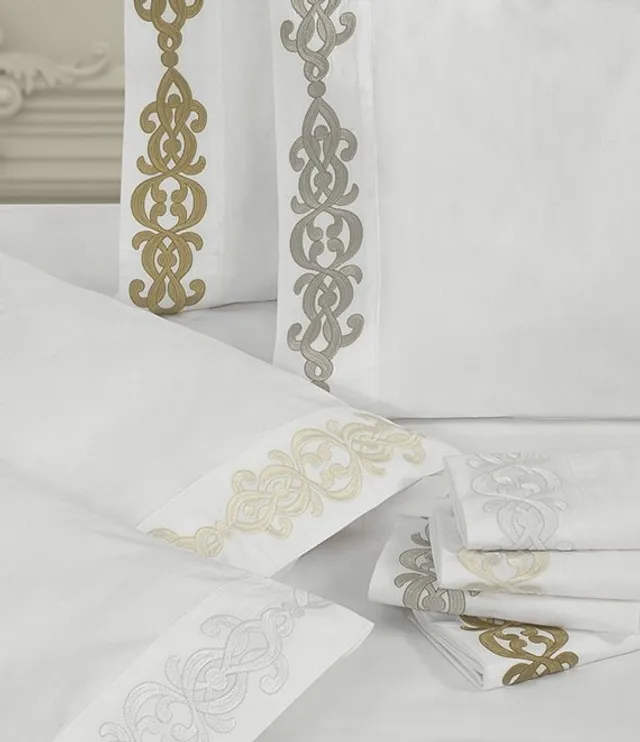 J queen top embroidered sheets