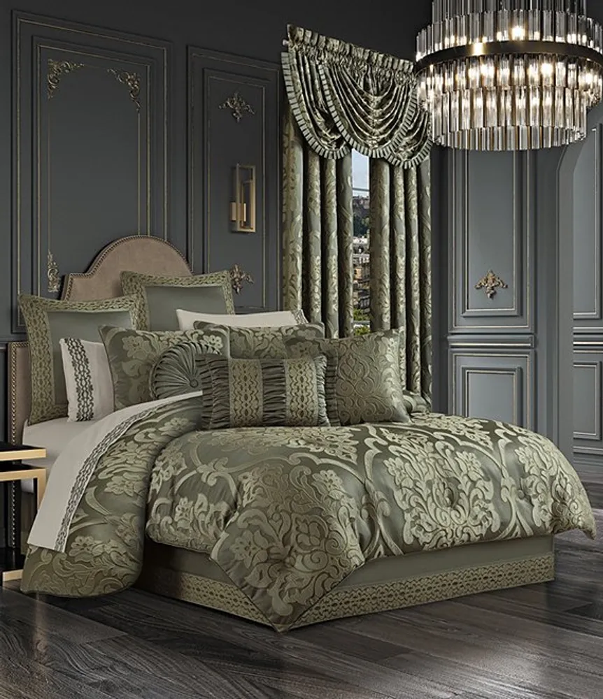 Damask comforter cheap set queen