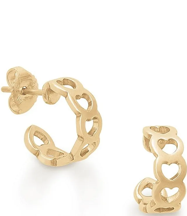 James Avery 14K Gold Tiny Hearts Hoop Earrings Pueblo Mall