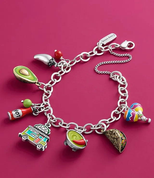 James Avery Forged Sterling Silver Link Charm Bracelet Pueblo Mall
