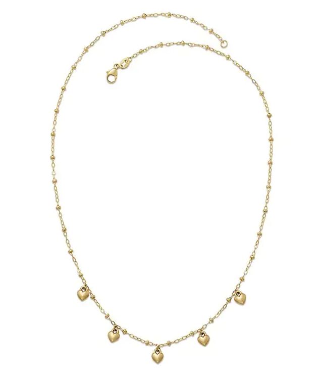 James Avery Heart Drops 14K Gold Necklace CoolSprings Galleria