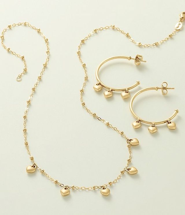 James avery top heart drops necklace