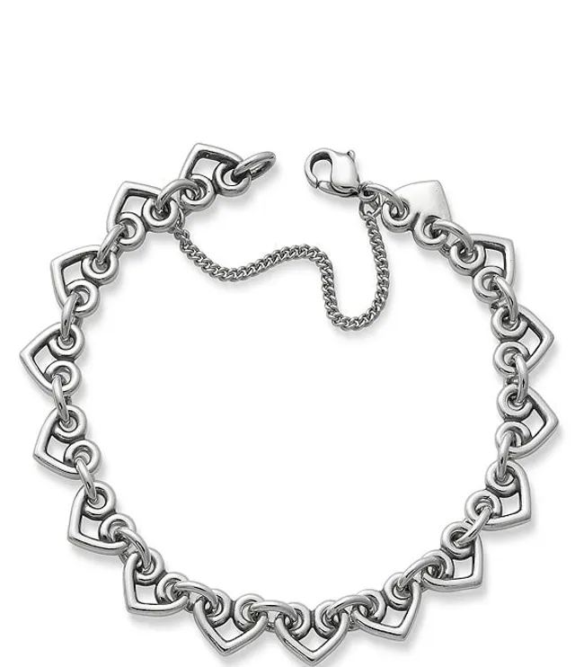 James avery double store heart link bracelet