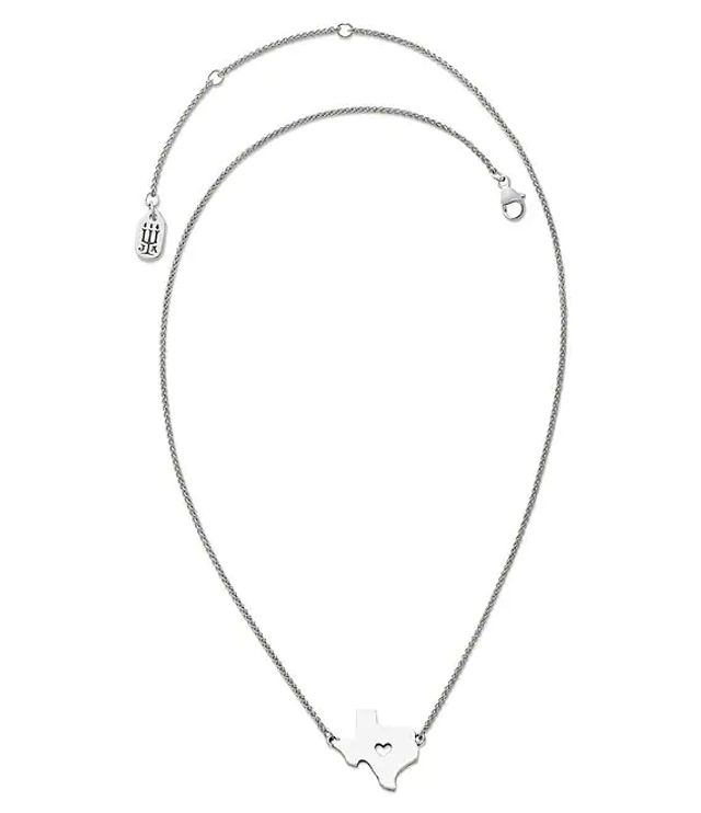 James avery texas necklace with heart new arrivals