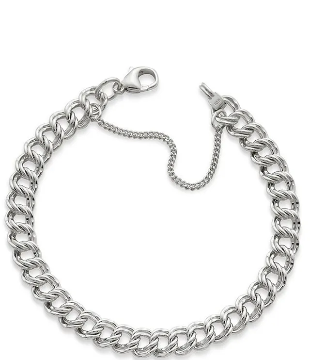 Heavy double deals curb charm bracelet