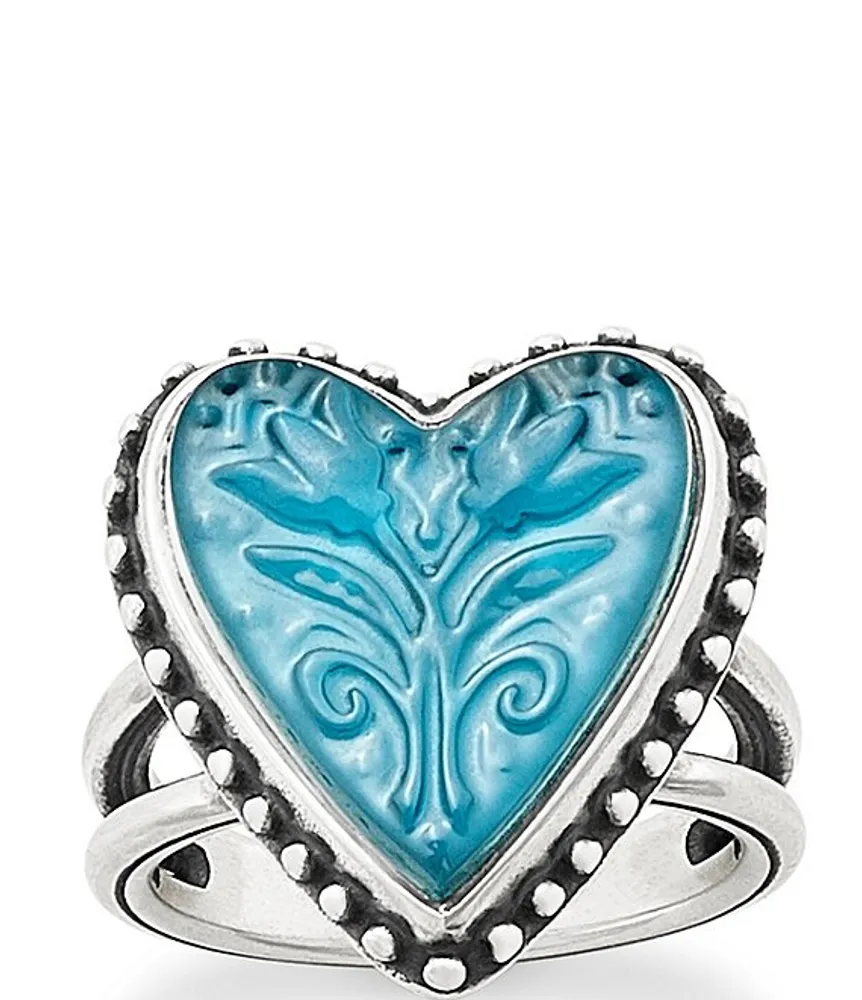 James avery heart deals with two flowers ring