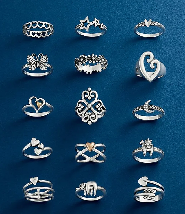 James Avery Sterling Silver Adorned Hearts Ring CoolSprings Galleria