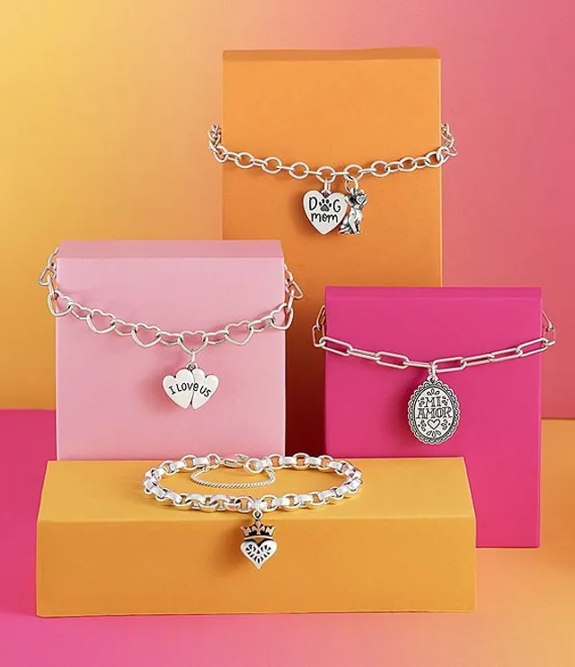 Connected hearts store charm bracelet