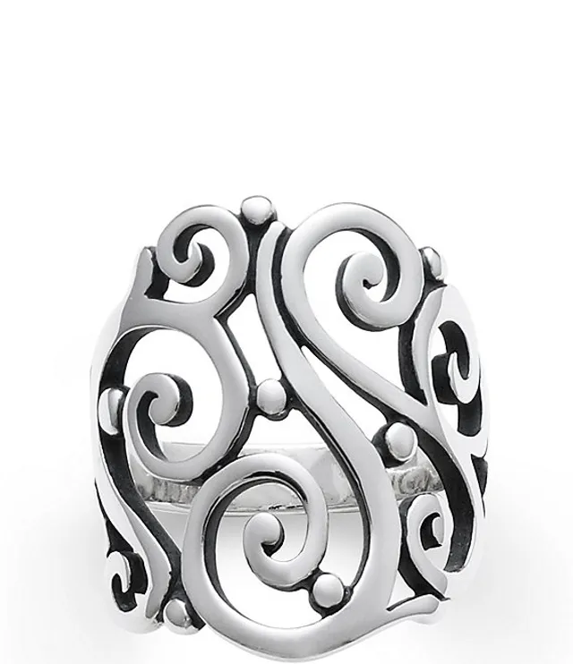 James avery top scroll ring