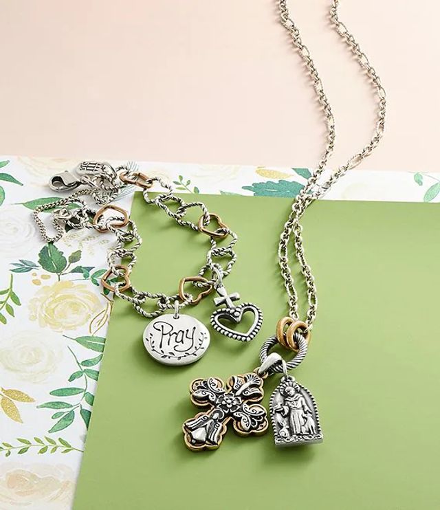 James Avery Twisted Wire Connected Hearts Charm Bracelet