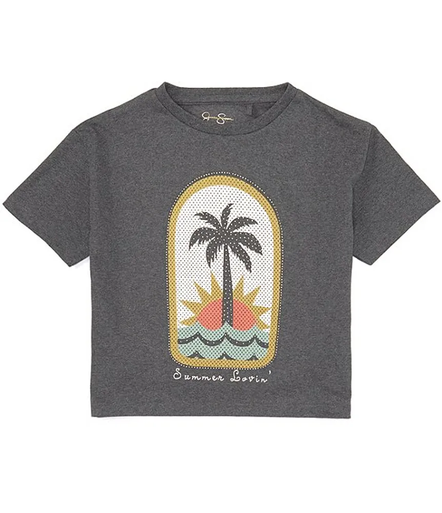 Jessica Simpson Big Girls 7 16 Short Sleeve Summer Lovin Graphic