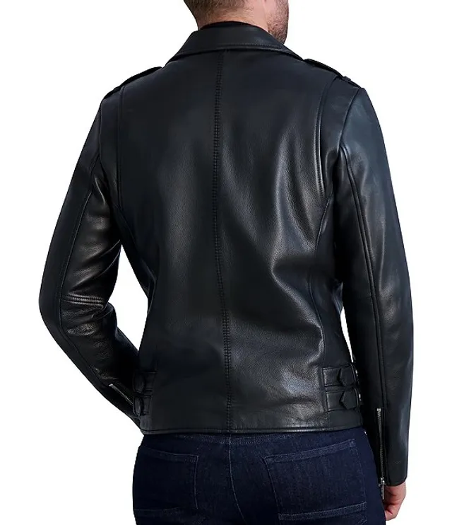 Dillards black sale leather jacket