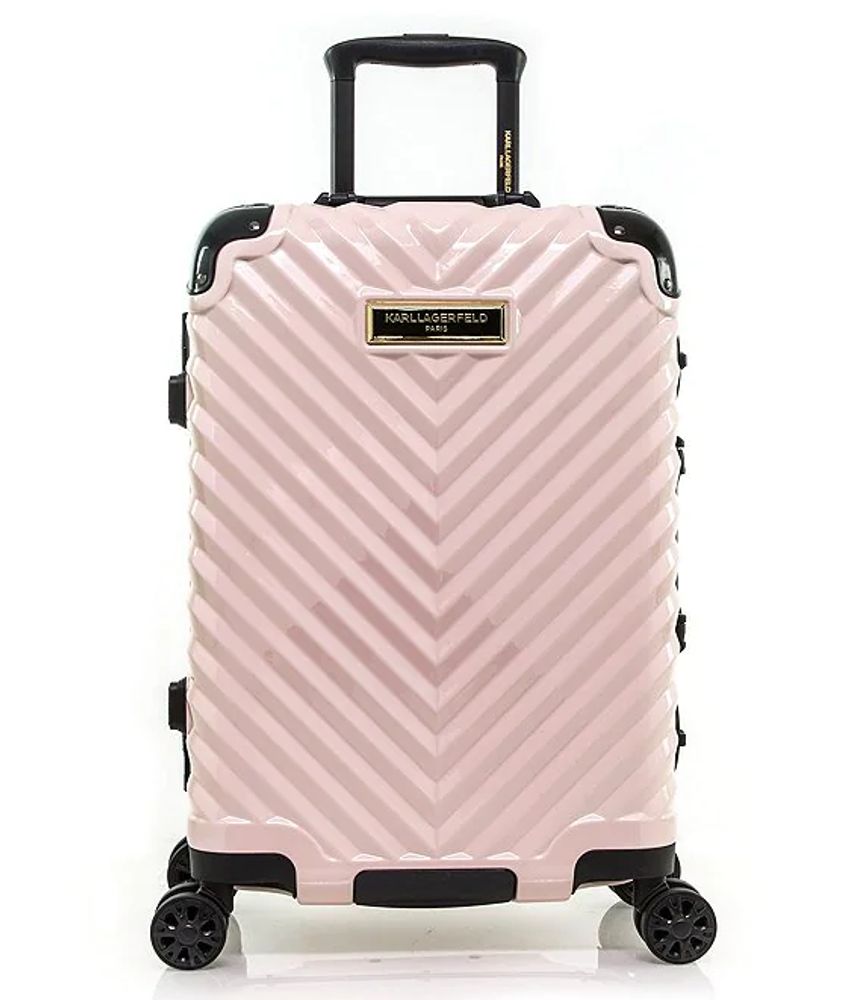 KARL LAGERFELD PARIS Chevron 20" Carryon Hardside Spinner Brazos Mall