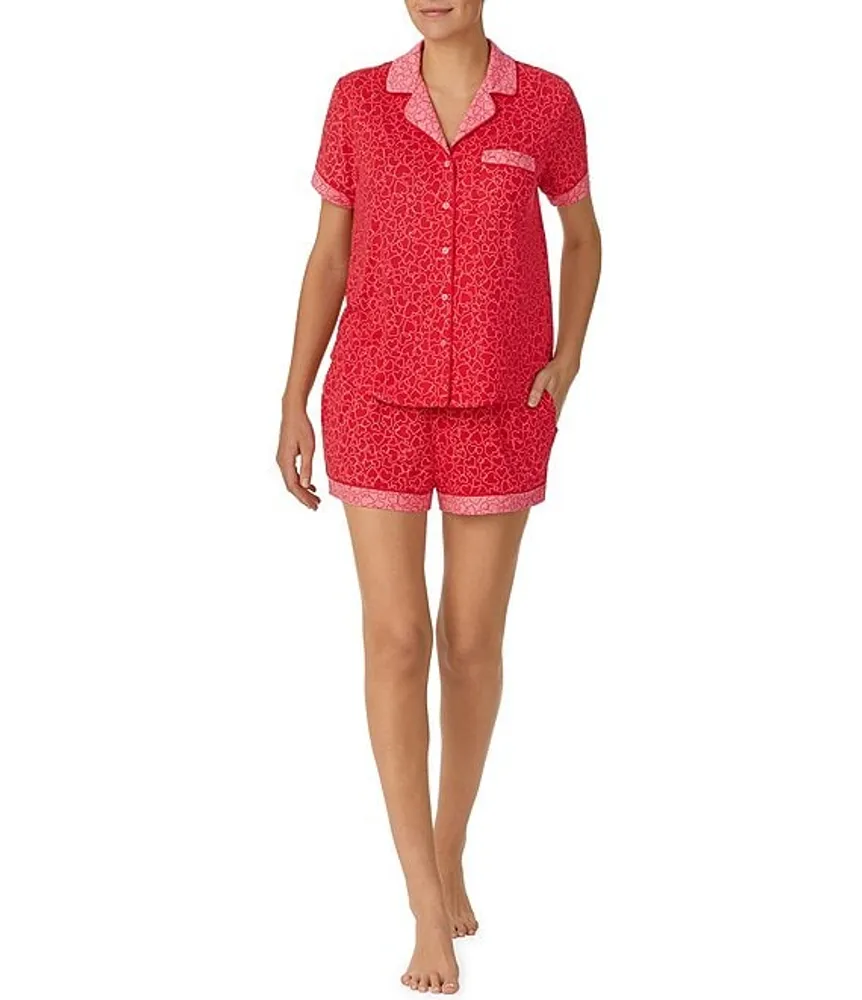 Kate spade new york Brushed Cozy Jersey Short Sleeve Notch Collar