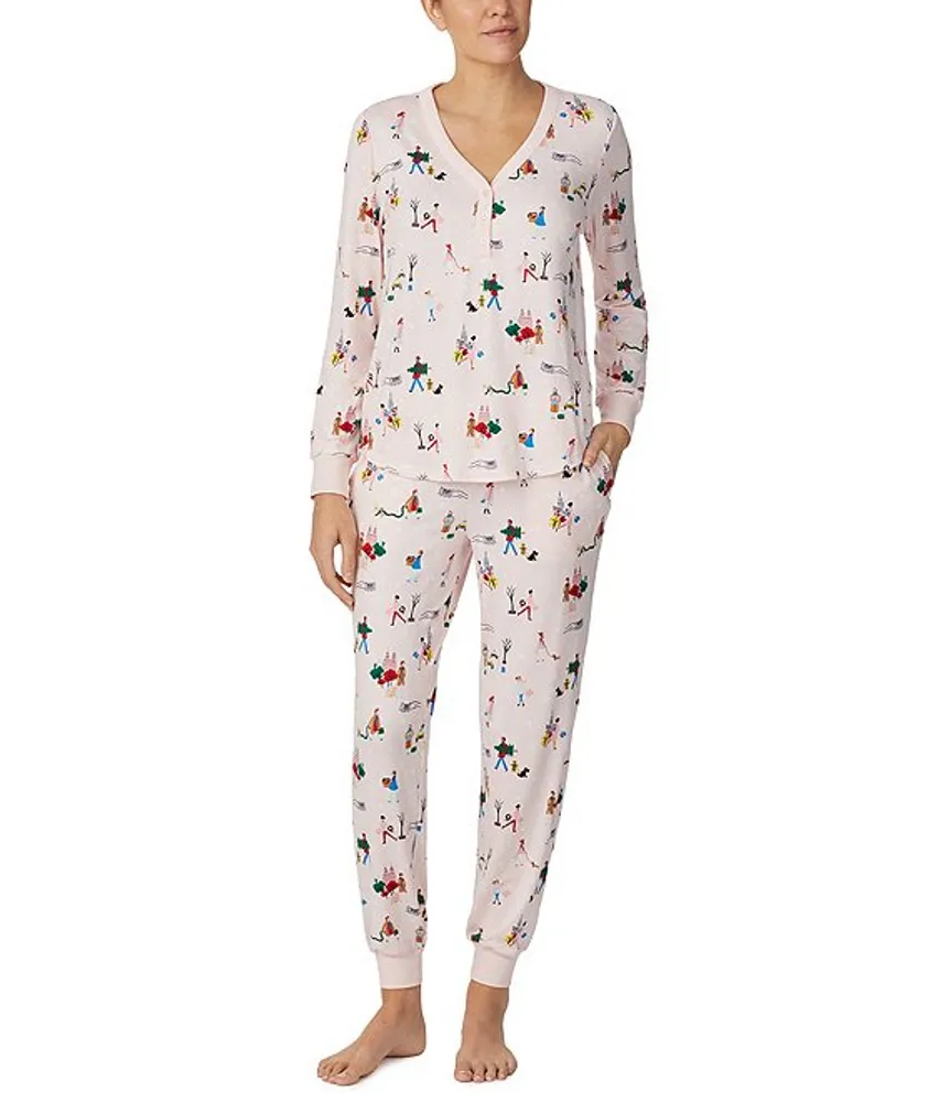 Kate spade new york Cozy Jersey Holiday Travelers Long Sleeve
