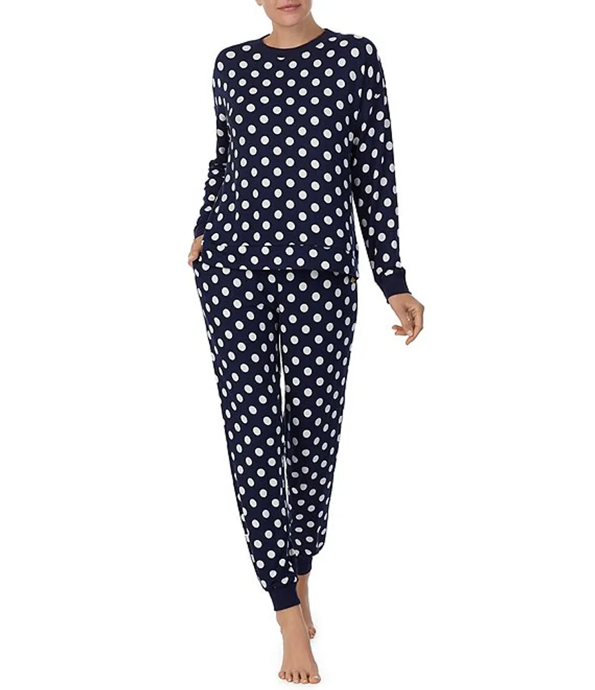 Kate spade new york Terry Dot Print Long Sleeve Jogger Pajama Set