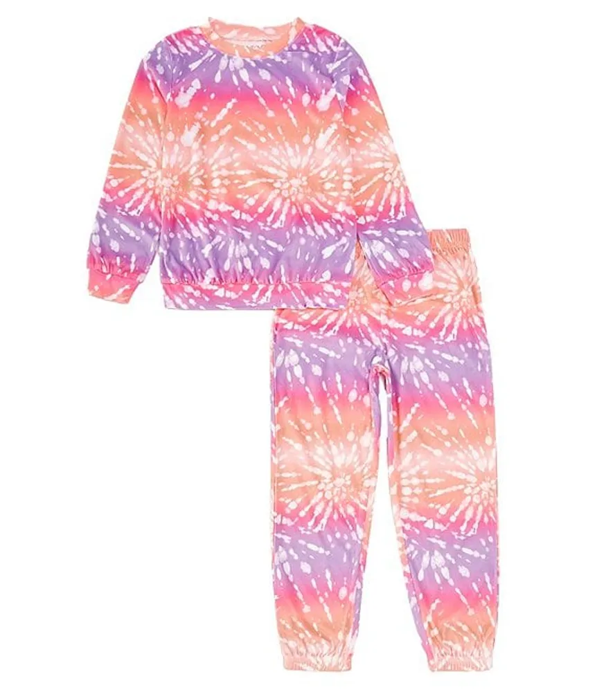 Komar Kids Little Big Girls 4 16 Tie Dye Printed Two Piece Pajama