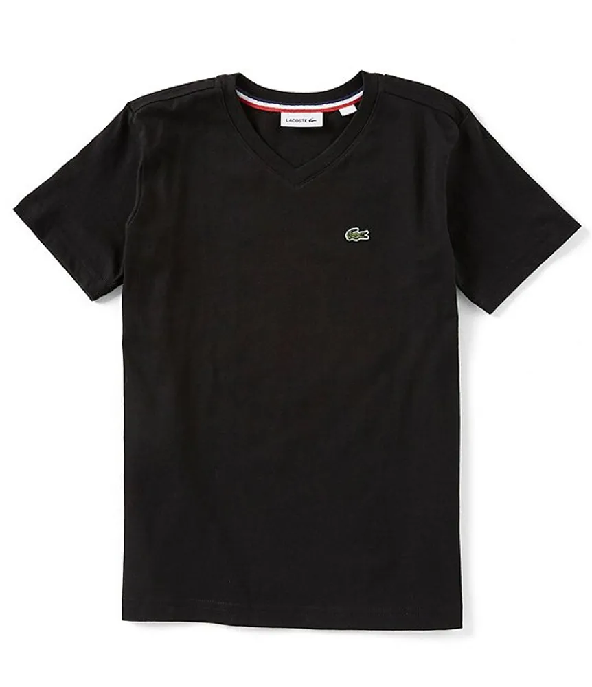 Lacoste Big Boys 8 16 Short Sleeve V Neck T Shirt CoolSprings