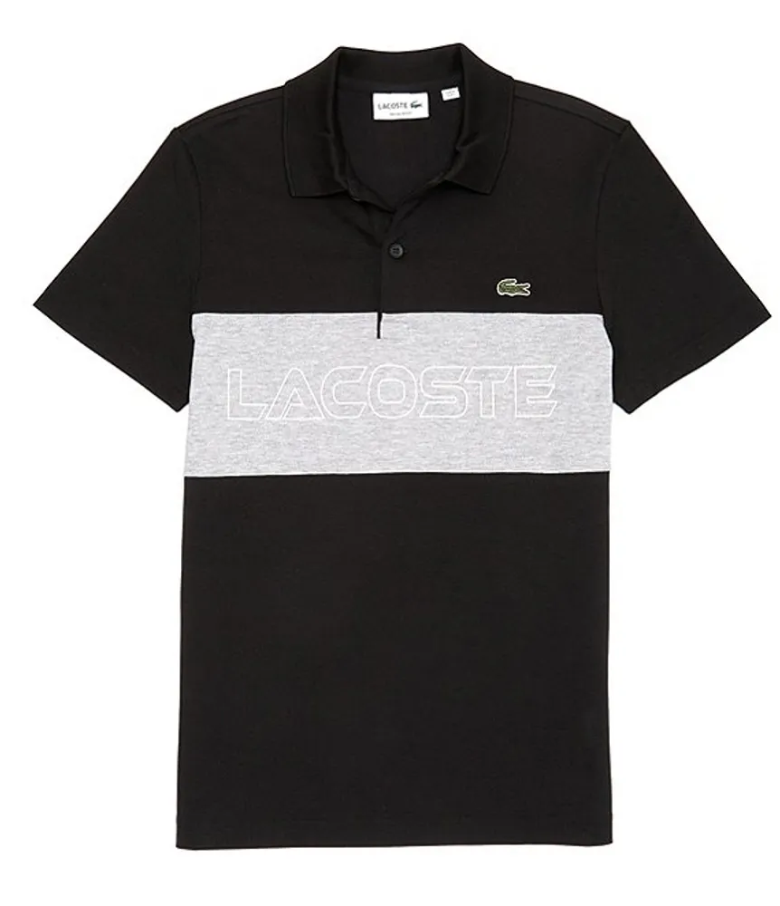 Lacoste Color Block Stretch Pique Short Sleeve Polo Shirt