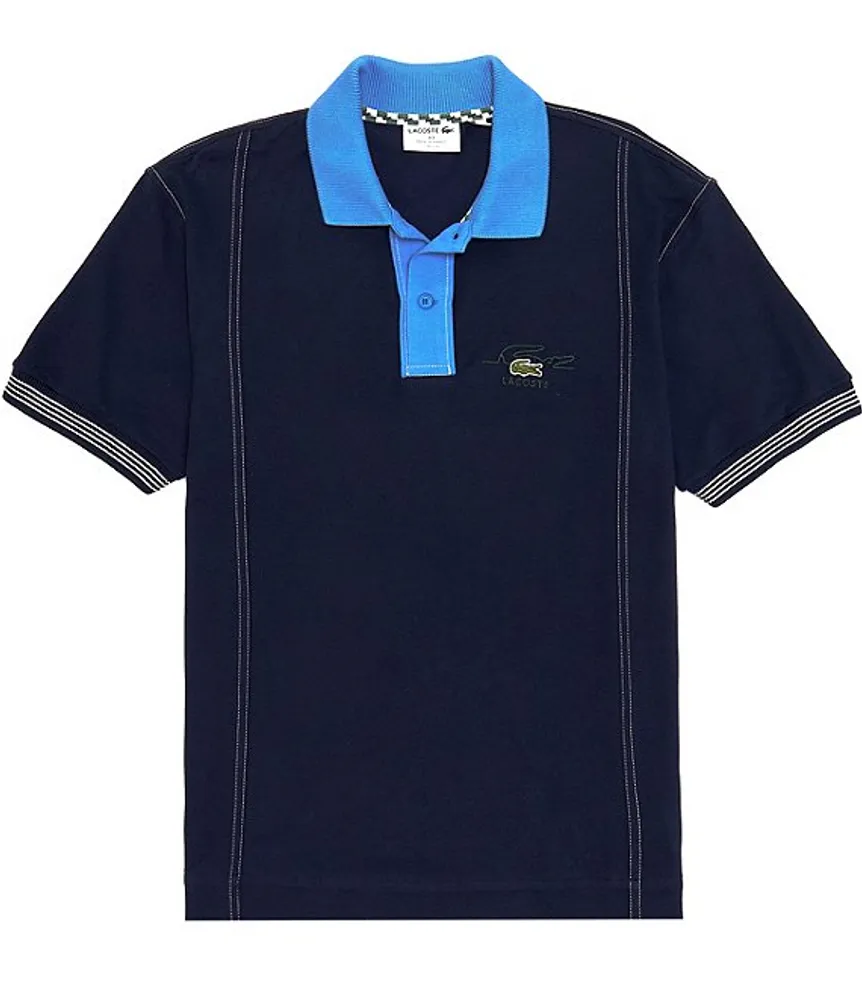 Lacoste Two Tone Pique Short Sleeve Polo Shirt CoolSprings Galleria