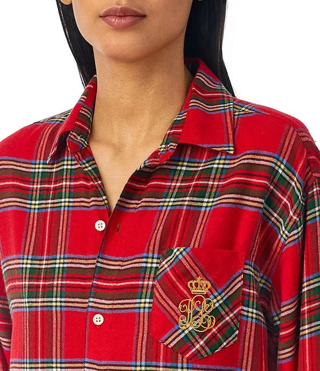 Ralph lauren deals flannel nightshirt