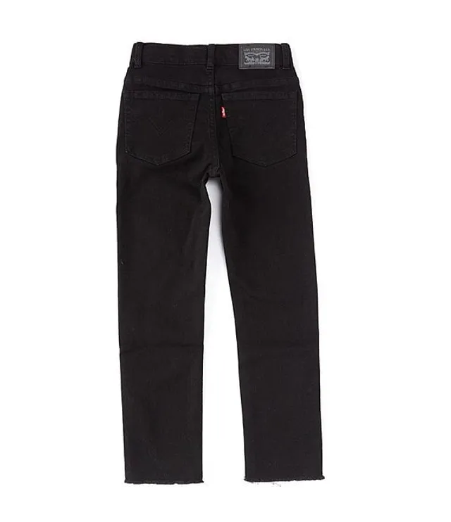 Levi s Big Girls 7 16 High Rise Raw Hem Ankle Straight Jeans
