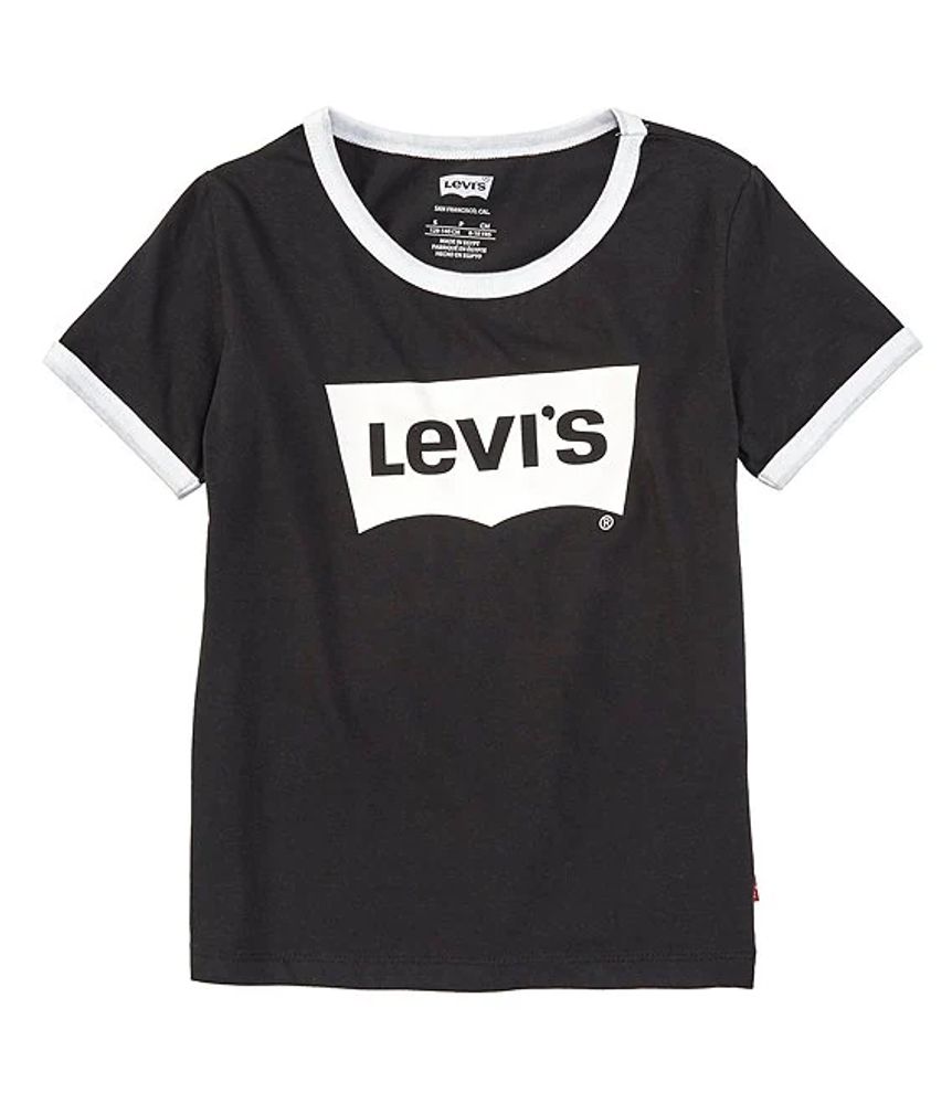 Levi s Big Girls 7 16 Short Sleeve Batwing Ringer T Shirt